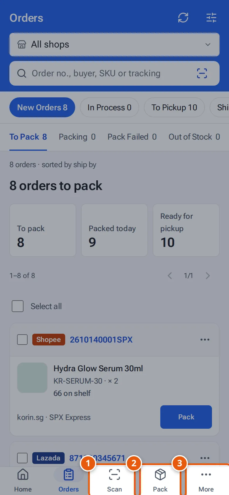 theopsroom on a phone with the white tab bar along the bottom